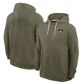 Johmsee NO.Saints Olive Salute to Service Pullover Hoodies Limited Blank Player Stitched Jerseys