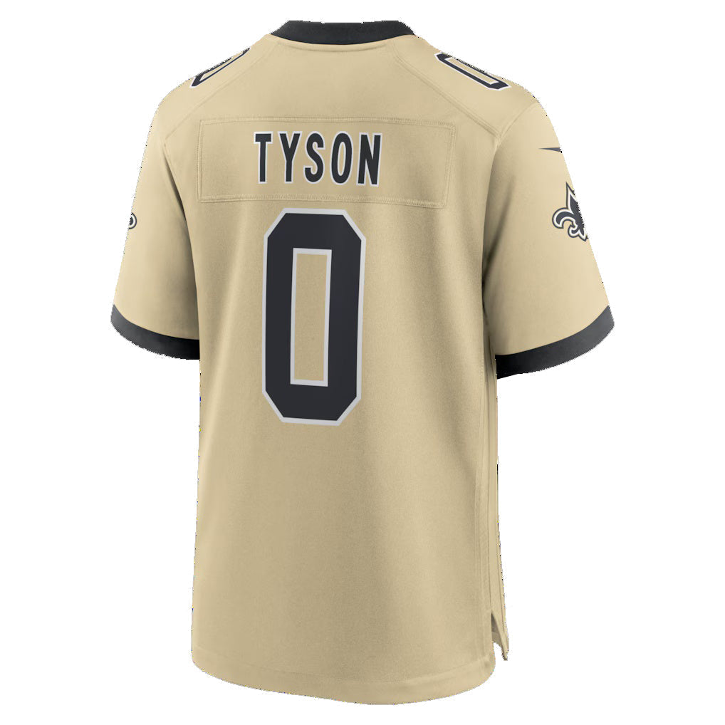 Johmsee NO.Saints #0 Jordyn Tyson Gold 2026 Draft First Round Pick No. 8 Alternate Game Stitched Jerseys