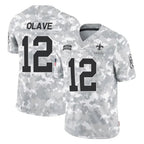 Johmsee NO.Saints #12 Chris Olave Player Arctic Camo Salute To Service Limited Game Stitched Jerseys