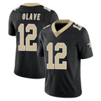 Johmsee NO.Saints #12 Chris Olave Player Black Limited Vapor Untouchable Home Game Stitched Jerseys