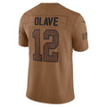 Johmsee NO.Saints #12 Chris Olave Player Brown Salute To Service Limited Stitched Jerseys