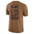 Johmsee NO.Saints #12 Chris Olave Player Brown Salute To Service Limited Stitched Jerseys