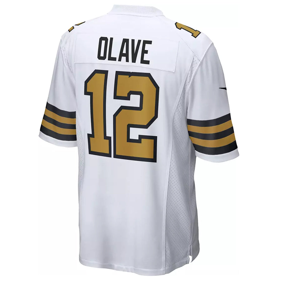Johmsee NO.Saints #12 Chris Olave Player White Alternate Game Stitched Jerseys