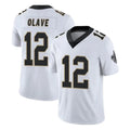 Johmsee NO.Saints #12 Chris Olave Player White Limited Vapor Untouchable Home Game Stitched Jerseys