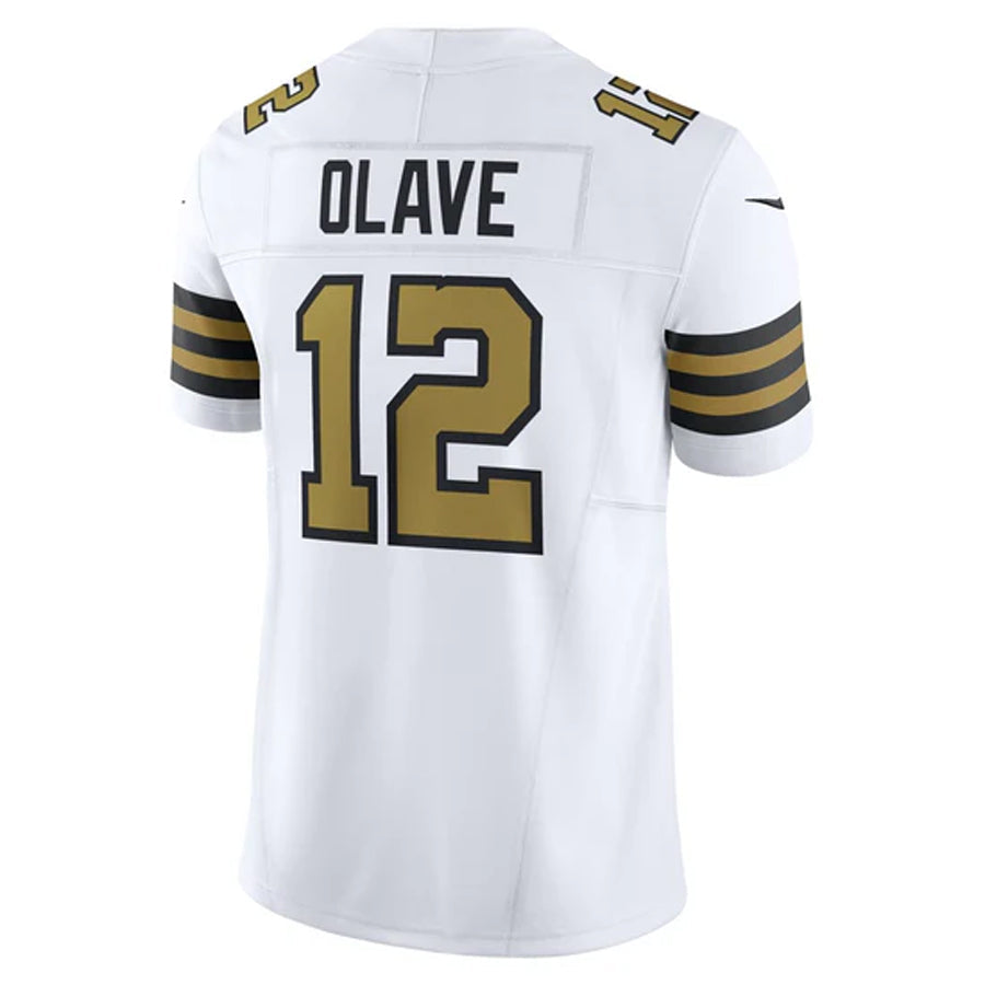Johmsee NO.Saints #12 Chris Olave Player White Vapor Limited Stitched Jerseys