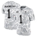 Johmsee NO.Saints #1 Kool-Aid McKinstry Player Arctic Camo Salute To Service Limited Game Stitched Jerseys