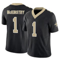 Johmsee NO.Saints #1 Kool-Aid McKinstry Player Black Limited Vapor F.U.S.E. Home Game Stitched Jerseys