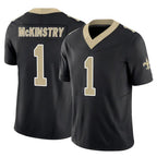 Johmsee NO.Saints #1 Kool-Aid McKinstry Player Black Limited Vapor F.U.S.E. Home Game Stitched Jerseys