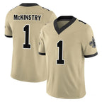 Johmsee NO.Saints #1 Kool-Aid McKinstry Player Gold Limited Vapor F.U.S.E. Home Game Stitched Jerseys