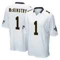 Johmsee NO.Saints #1 Kool-Aid McKinstry Player White Home Game Stitched Jerseys