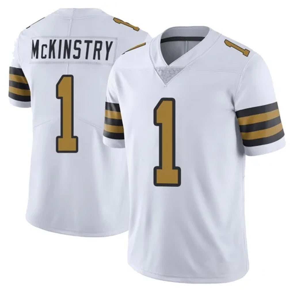 Johmsee NO.Saints #1 Kool-Aid McKinstry Player White Limited Color Rush Home Game Stitched Jerseys