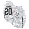Johmsee NO.Saints #20 Pete Werner Player Arctic Camo Salute to Service Pullover Hoodies Limited Game Stitched Jerseys