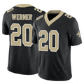 Johmsee NO.Saints #20 Pete Werner Player Black Limited Vapor F.U.S.E. Home Game Stitched Jerseys