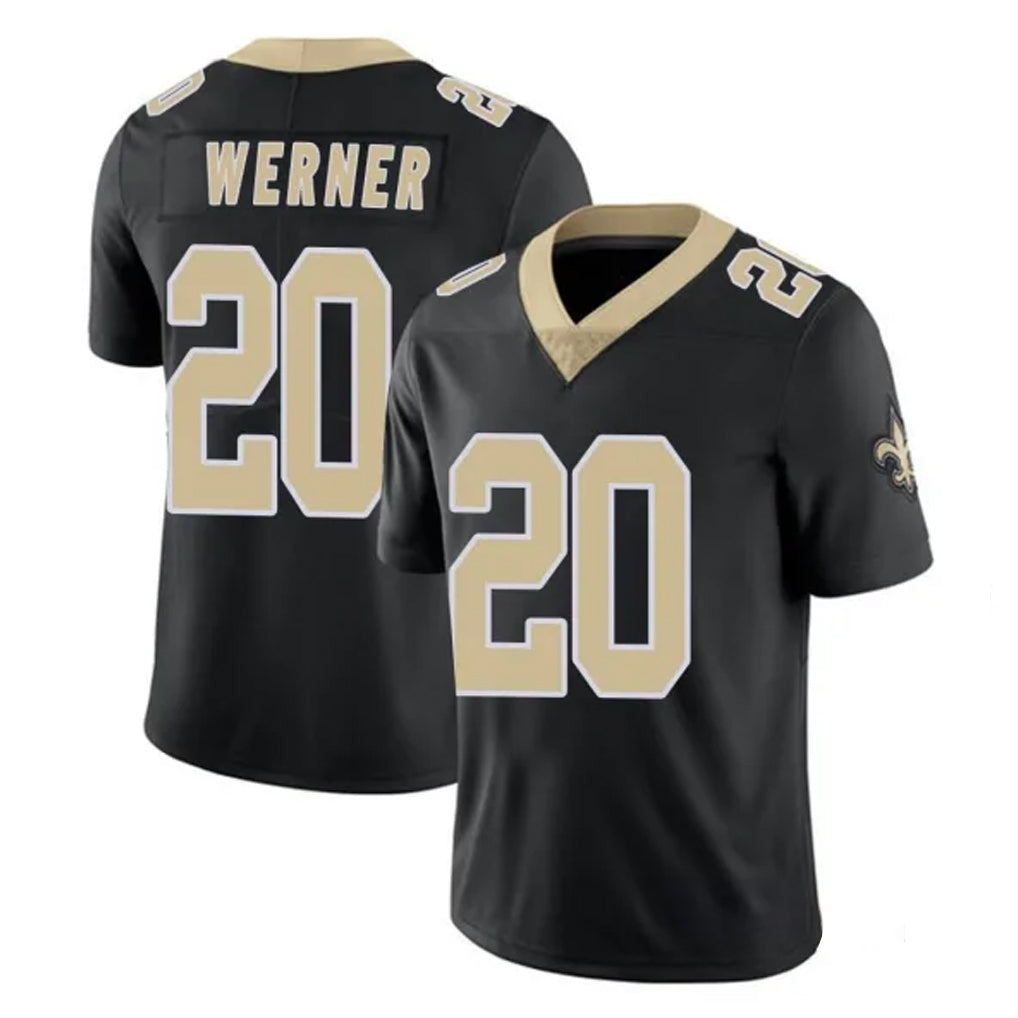 Johmsee NO.Saints #20 Pete Werner Player Black Limited Vapor Untouchable Home Game Stitched Jerseys