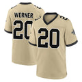 Johmsee NO.Saints #20 Pete Werner Player Gold Home Game Stitched Jerseys