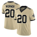 Johmsee NO.Saints #20 Pete Werner Player Gold Limited Vapor F.U.S.E. Home Game Stitched Jerseys