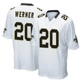 Johmsee NO.Saints #20 Pete Werner Player White Home Game Stitched Jerseys