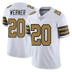Johmsee NO.Saints #20 Pete Werner Player White Limited Color Rush Home Game Stitched Jerseys