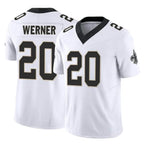 Johmsee NO.Saints #20 Pete Werner Player White Limited Vapor F.U.S.E. Home Game Stitched Jerseys