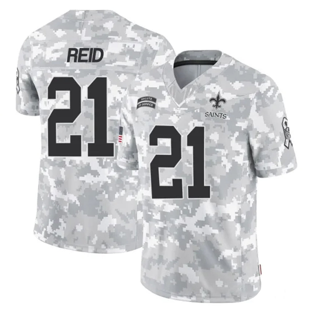 Johmsee NO.Saints #21 Justin Reid Player Arctic Camo Salute To Service Limited Game Stitched Jerseys