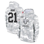 Johmsee NO.Saints #21 Justin Reid Player Arctic Camo Salute to Service Pullover Hoodies Limited Game Stitched Jerseys