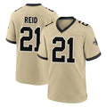 Johmsee NO.Saints #21 Justin Reid Player Gold Home Game Stitched Jerseys