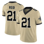 Johmsee NO.Saints #21 Justin Reid Player Gold Limited Vapor F.U.S.E. Home Game Stitched Jerseys