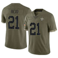 Johmsee NO.Saints #21 Justin Reid Player Olive Salute To Service Limited Stitched Jerseys
