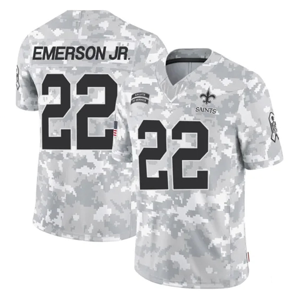 Johmsee NO.Saints #22 Martin Emerson Jr. Player Arctic Camo Salute To Service Limited Game Stitched Jerseys