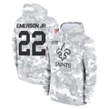 Johmsee NO.Saints #22 Martin Emerson Jr. Player Arctic Camo Salute to Service Pullover Hoodies Limited Game Stitched Jerseys