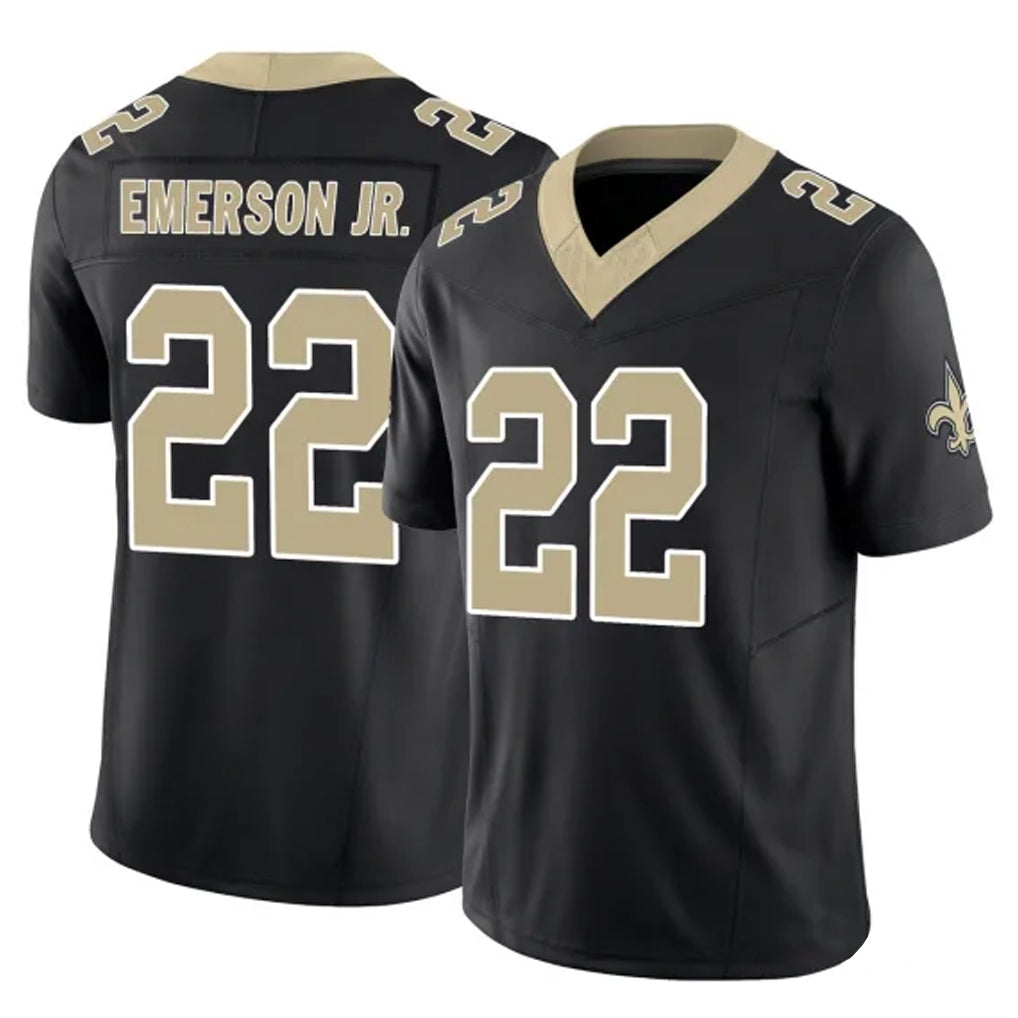 Johmsee NO.Saints #22 Martin Emerson Jr. Player Black Limited Vapor F.U.S.E. Home Game Stitched Jerseys