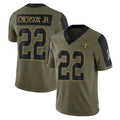 Johmsee NO.Saints #22 Martin Emerson Jr. Player Olive Salute To Service Limited Game Stitched Jerseys