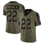 Johmsee NO.Saints #22 Martin Emerson Jr. Player Olive Salute To Service Limited Game Stitched Jerseys