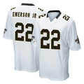 Johmsee NO.Saints #22 Martin Emerson Jr. Player White Home Game Stitched Jerseys