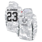 Johmsee NO.Saints #23 Julian Blackmon Player Arctic Camo Salute to Service Pullover Hoodies Limited Game Stitched Jerseys