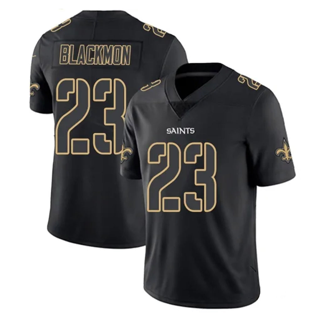 Johmsee NO.Saints #23 Julian Blackmon Player Black Impact Limited Home Game Stitched Jerseys