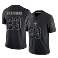 Johmsee NO.Saints #23 Julian Blackmon Player Black Limited Reflective Home Game Stitched Jerseys