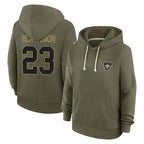 Johmsee NO.Saints #23 Julian Blackmon Player Olive Salute to Service Pullover Hoodies Limited Stitched Jerseys