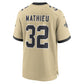 NO.Saints #32 Tyrann Mathieu Gold Gameday Golds Alternate Game Player Stitched American Football Jersey