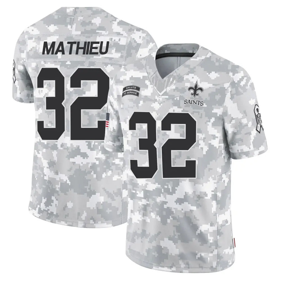 Johmsee NO.Saints #32 Tyrann Mathieu Player Arctic Camo Salute to Service Limited Stitched Jerseys