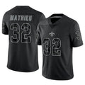 Johmsee NO.Saints #32 Tyrann Mathieu Player Black RFLCTV Limited Stitched Jerseys