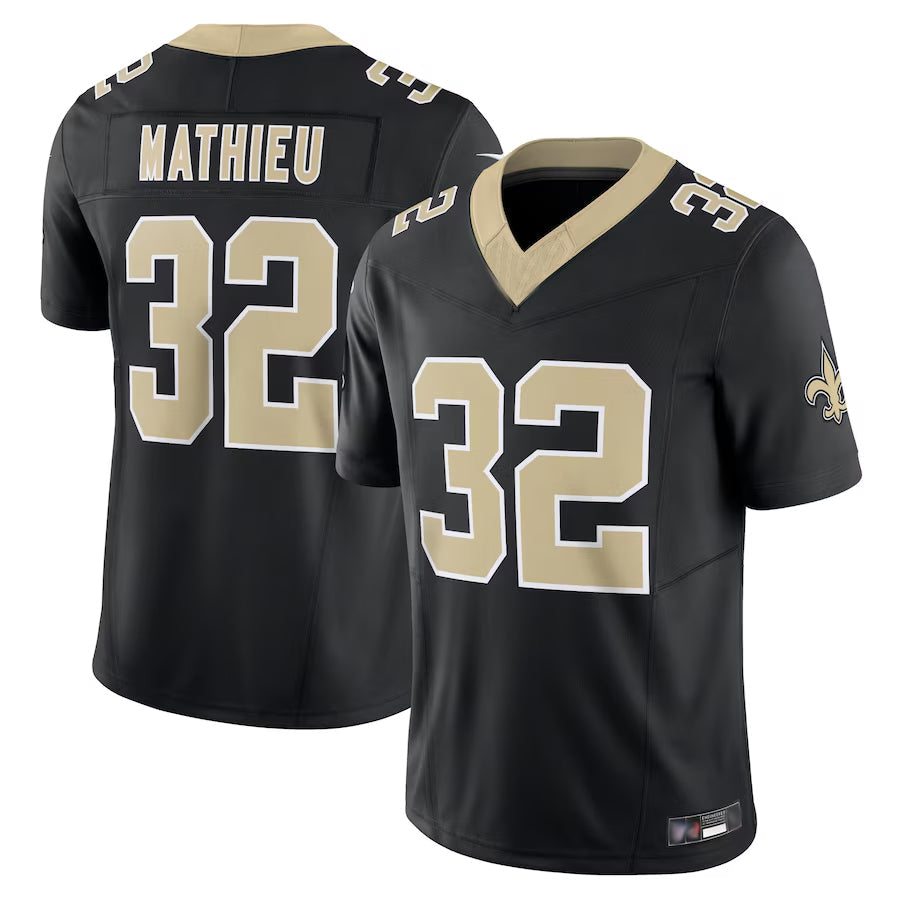 Johmsee NO.Saints #32 Tyrann Mathieu Player Black Vapor F.U.S.E. Limited Stitched Jerseys