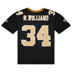Johmsee NO.Saints #34 Ricky Williams Mitchell & Ness Black 1999 Legacy Replica Stitched Puhic Jersey
