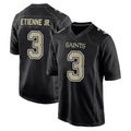 Johmsee NO.Saints #3 Travis Etienne Jr. Player Black Carbon Fashion Home Game Stitched Jerseys