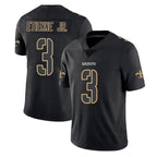 Johmsee NO.Saints #3 Travis Etienne Jr. Player Black Impact Limited Home Game Stitched Jerseys