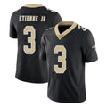 Johmsee NO.Saints #3 Travis Etienne Jr. Player Black Limited Vapor Untouchable Home Game Stitched Jerseys