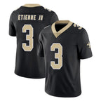 Johmsee NO.Saints #3 Travis Etienne Jr. Player Black Limited Vapor Untouchable Home Game Stitched Jerseys
