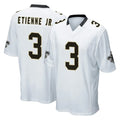 Johmsee NO.Saints #3 Travis Etienne Jr. Player White Home Game Stitched Jerseys