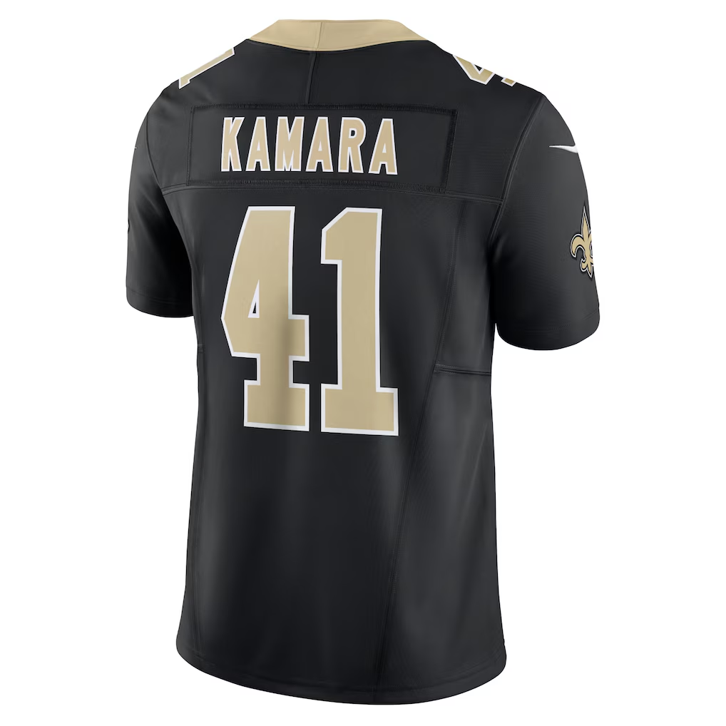 Johmsee NO.Saints #41 Alvin Kamara Black Vapor F.U.S.E. Limited Stitched Jerseys