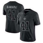 Johmsee NO.Saints #41 Alvin Kamara Player Black RFLCTV Limited Stitched Jerseys